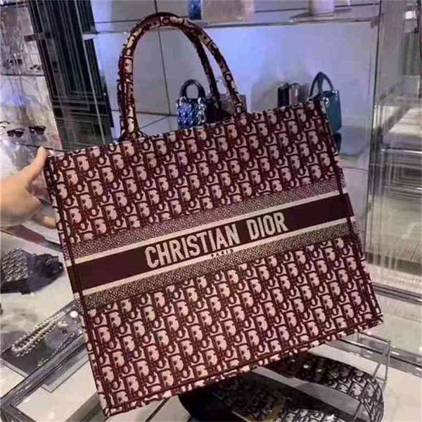 

christian 1:1 1:1 women's bookbag embroidery shopping bag canvas one shoulder w0ju luxuryss yw designer handbag bags 6nug