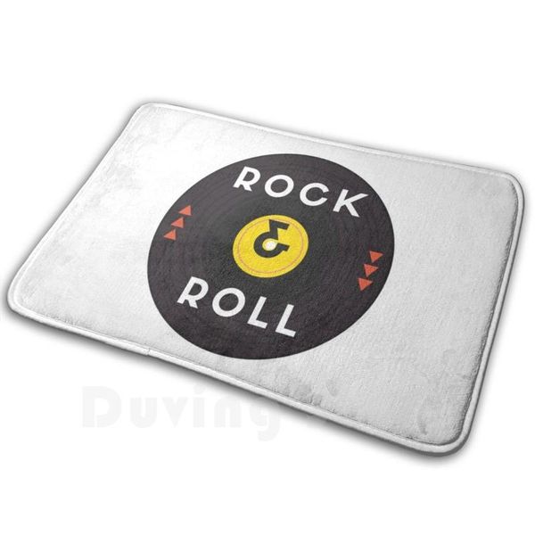 

rock & roll rules soft non-slip mat rug carpet cushion and rules old schools record turntable music carpets