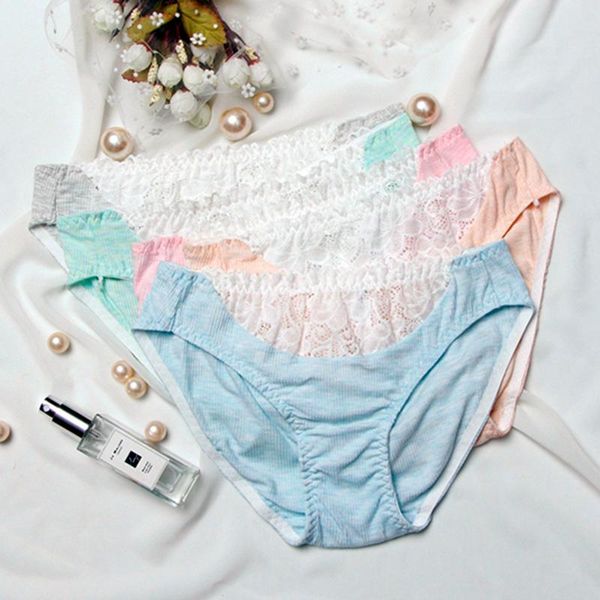 

women underwear cotton panties briefs lace embroidery low rise woman lingerie female panty breathable underpants c0039 women's, Black;pink