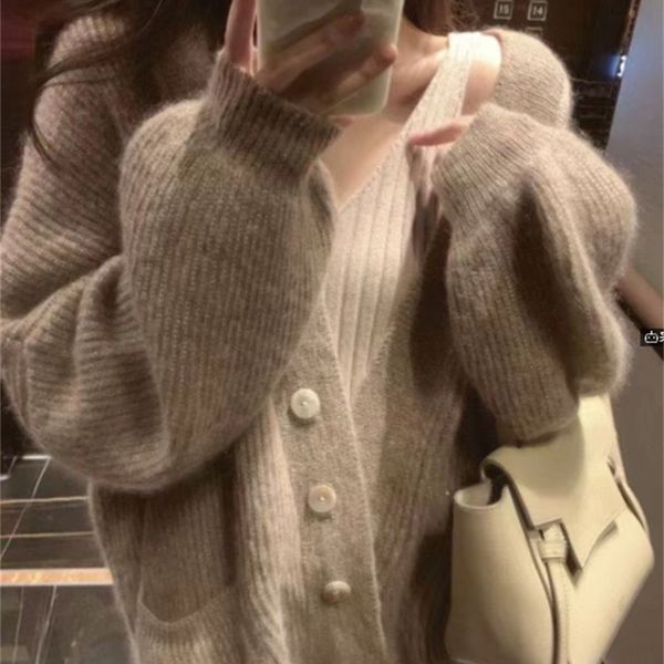 

women's sweaters large female sweater with buttons, loose cardigan vintage for autumn and winter, maxi women, clothing winter glxo, White;black