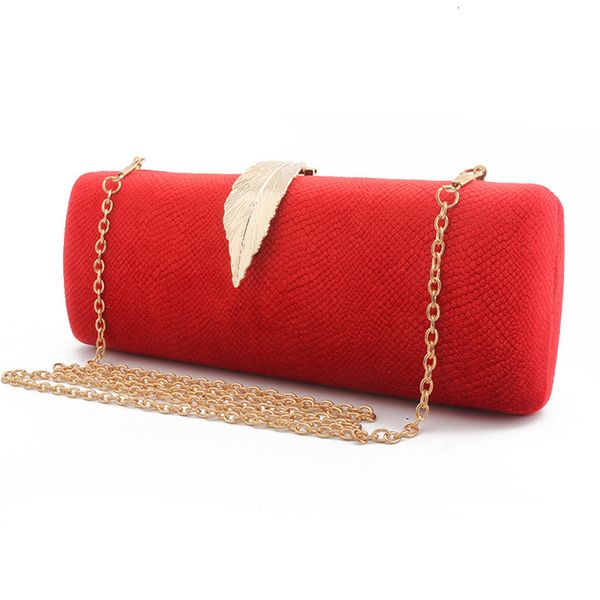 

fashion evening bag 2021 velvet dinner leaf hand women's chain single shoulder