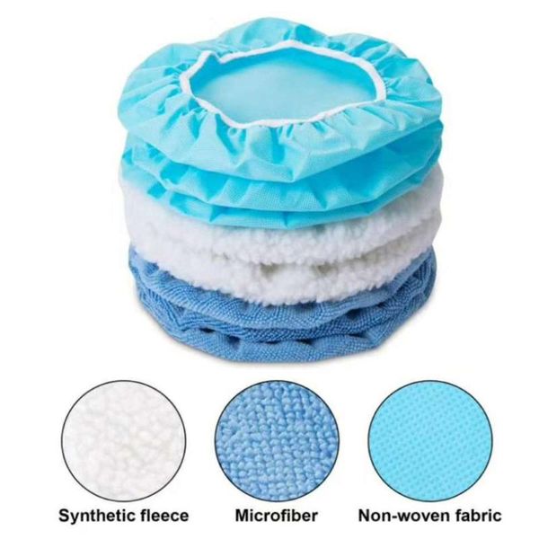 

care products 10pcs 9-10 inch car microfiber polisher bonnets polishing pads wax wash buffer for house auto