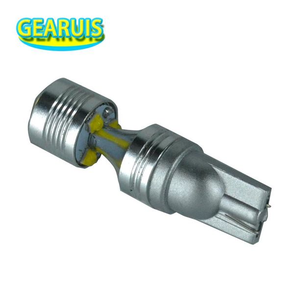 

car headlights 10pcs high power t10 30w 6 smd 5w led 2 floor lens spot 194 168 w5w 6smd auto license plate wedge light bulb lamp white 12v