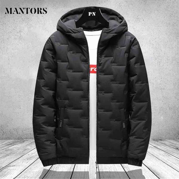 Hombres Parkas de invierno Abrigo con cremallera Bolsillo Chaquetas gruesas Moda masculina Casual Sólido streetwear Chaqueta de gran tamaño tops Warm 4XL 210916