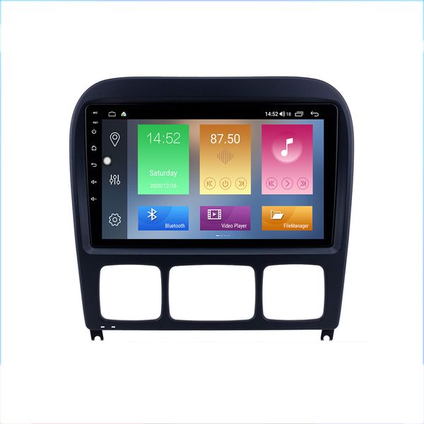 9-Zoll-Android-Auto-DVD-Player für 1998–2005 Mercedes Benz S-Klasse W220 S280 S320 S350 S400 S430 S500 USB AUX-Unterstützung Carplay TPMS