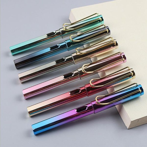 

colors fashion gradient fountain pen business student 0.38mm extra fine nib calligraphy office home supply writing tool pens