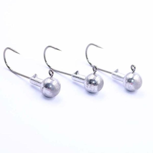 

fishing hooks 50pcs tackle 50 bags full gram lead head hook sharp color soft bait road sky