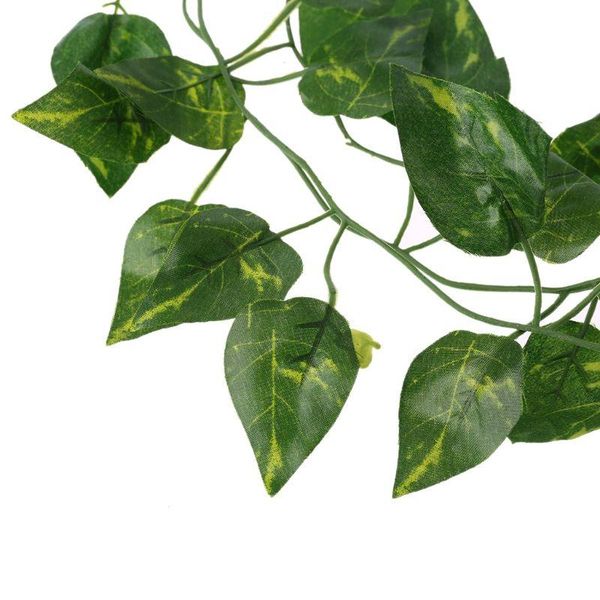 

decorations artificial vine reptile terrarium box habitat landscaping green fake plants leaves