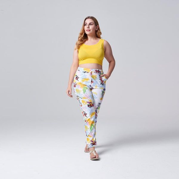 

european and american fashion cindy summer yellow vest color trousers casual comfortable sportswear suit 573# women's tracksuits, Gray