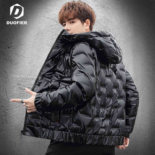 

new brand casual fashion shiny bubble luxury winter mens et windbreaker streetwear duck down coats men's clothing 4xl, Black;white