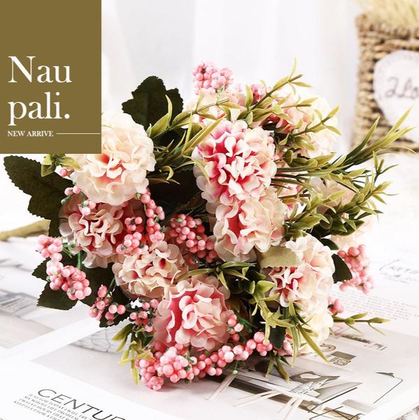 

decorative flowers & wreaths 1 bunch artificial chrysanthemum bouquet silk yellow home garden party wedding decoration diy flower