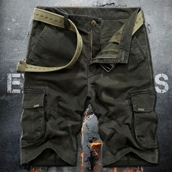 

summer camouflage tactical cargo shorts men khaki jogger military cotton casual loose men's, White;black
