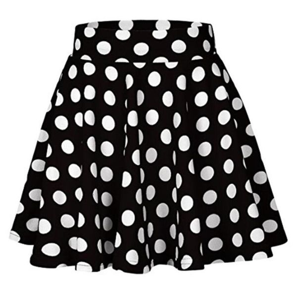 

skirts summer women's -selling polka-dot mini skirt with, Black