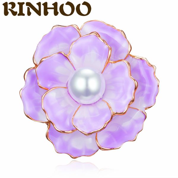 

peony petals big pearl enamel brooches for women elegant flower rhinestone pin brooch fashion weddings party gifts 2021 newdio chan contact, Gray