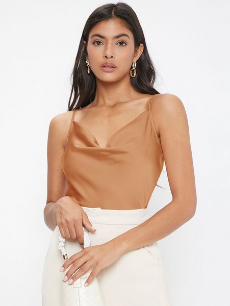 

cowl neck cami b9c8#, White