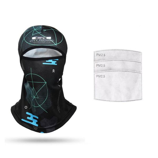 

cycling caps & masks sun protection summer headgear men and women facekini outdoor motorcycle mask full face care respirator, Black