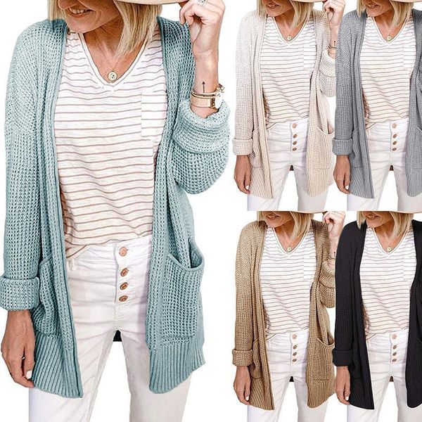 

sweaters fall autumn spring clothes women sweatersloose cardigan sweaters oversized female streetwear coats knitted jackets, White;black