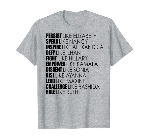 

persist like elizabeth rule like ruth t-shirt us women meme, White;black