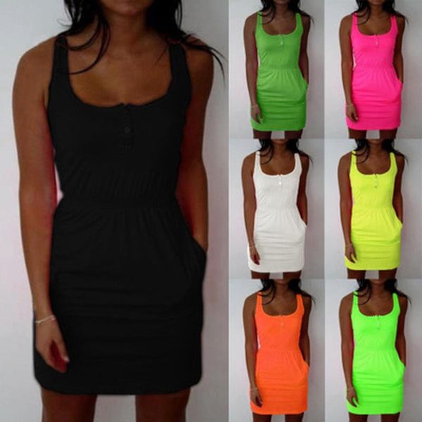 

casual dresses summer women fit fashion solid color akirt, Black;gray