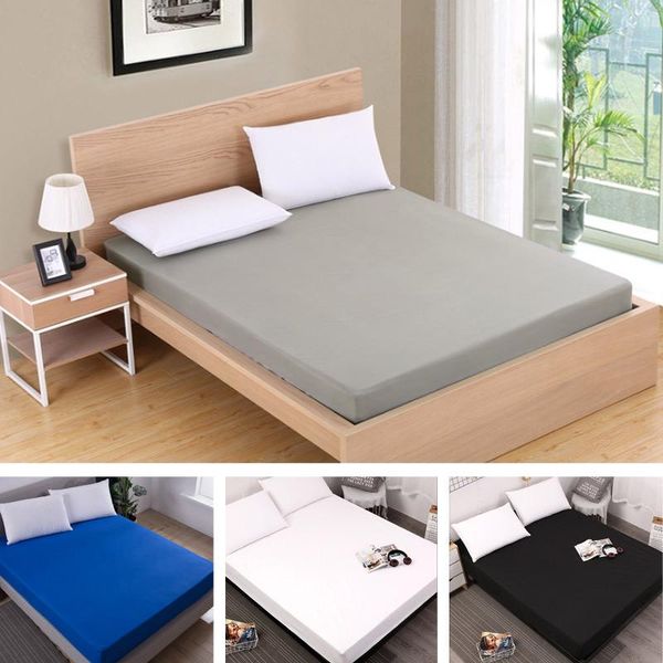 

sheets & sets solid el quality fitted sheet soft bed set deep pocket wrinkle and fade resistant 160 king queen size mattress