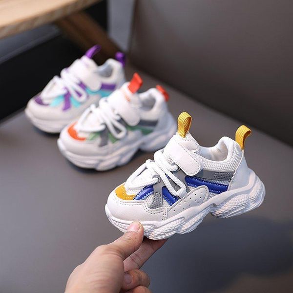 

breathable mesh children sports shoes lightweight casual sneakers for kids boys girls spring autumn baby toddler running athletic & outdoor, Black