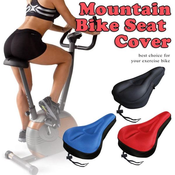 

bike saddles 25#bicycle saddle 3d soft seat cover cycling silicone cushion for bicycle accessories drop