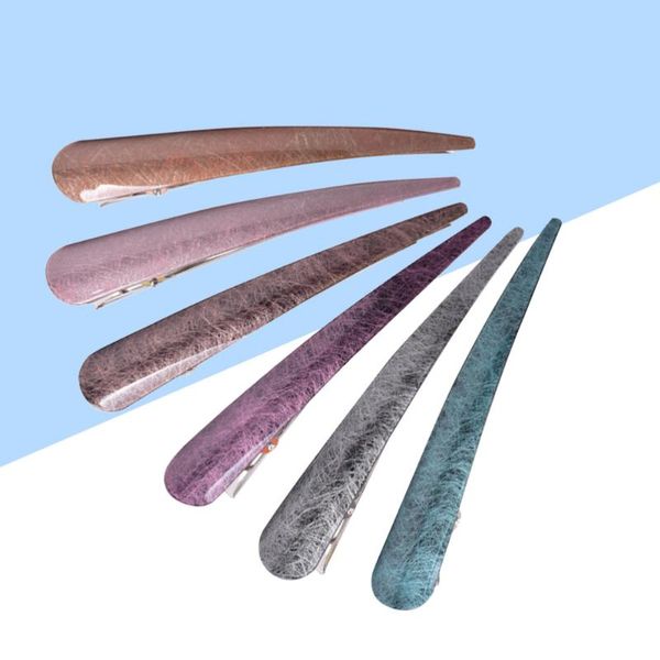 

hair clips 6pcs acrylic fashion duck simulation ox horn clamp ponytail decoration for