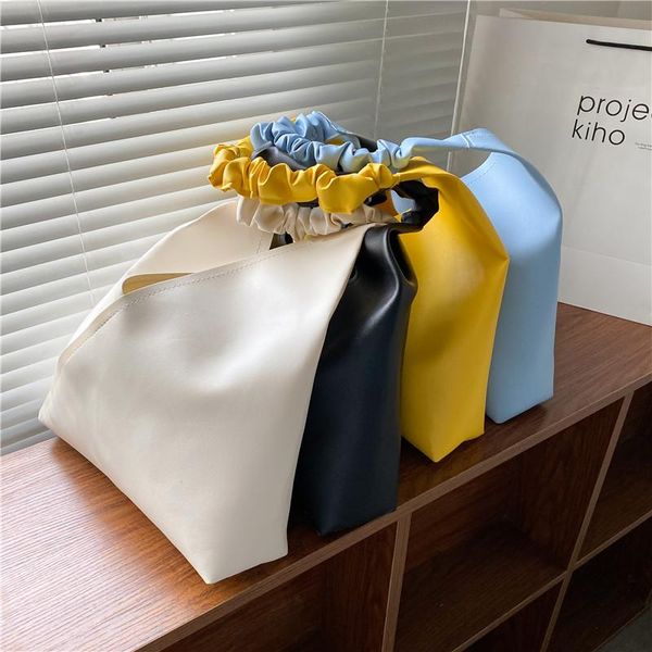 

evening bags women 2021 shoulder bag ladys pu leather big handbag de luxe femme solid color vintage designer lady