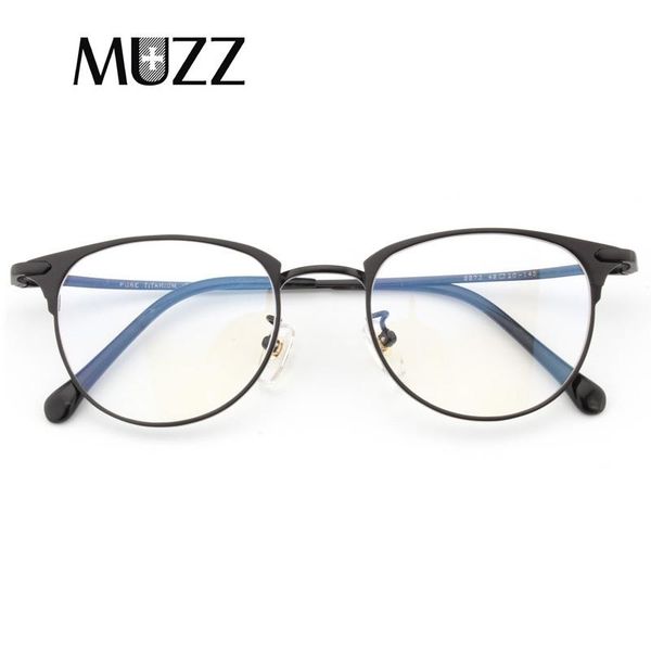 

fashion sunglasses frames men pure titanium eyeglasses frame for eyewear flexible temples legs ip electroplating myopia prescription, Black