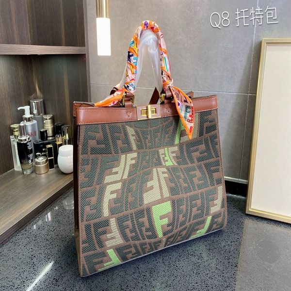 

french stick letter embroidered canvas with cow leather shopping mommy portable shoulder super large capacity women's bag crossbody bag