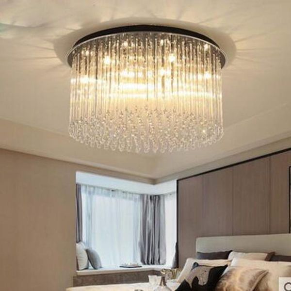 

ceiling lights simple modern crystal lamp bedroom light warm romantic round led study lamps lighting fixture