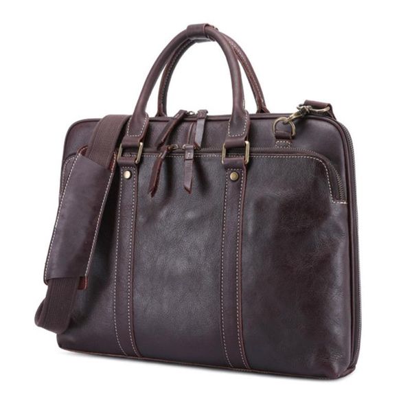 

briefcases first layer cowhide men business briefcase cozy genuine leather messenger bag casual single shoulder crossbody