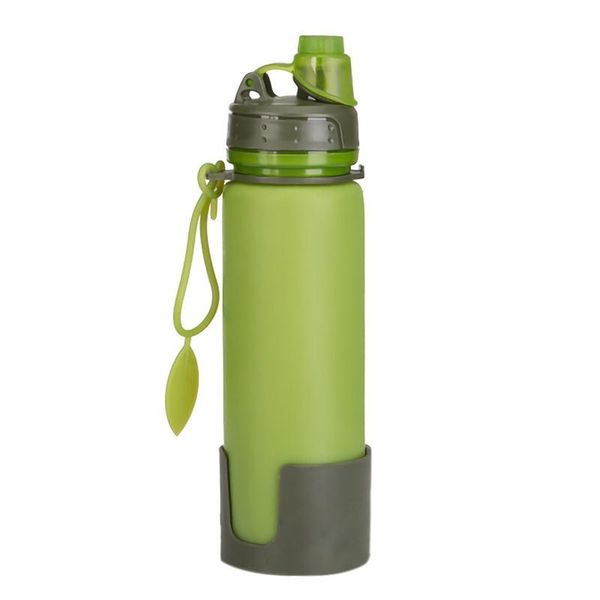 

water bottle 500ml silicone folding portable kettle outdoor sports cup collapsible camping travel