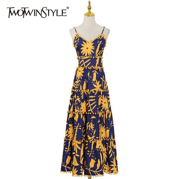 

elegant print dress for women v neck sleeveless high waist patchwork hit color midi dresses female fashion 210520, Black;gray