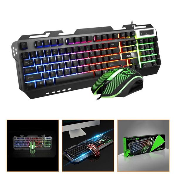

keyboard mouse combos gaming usb wired computer for office game dormitory