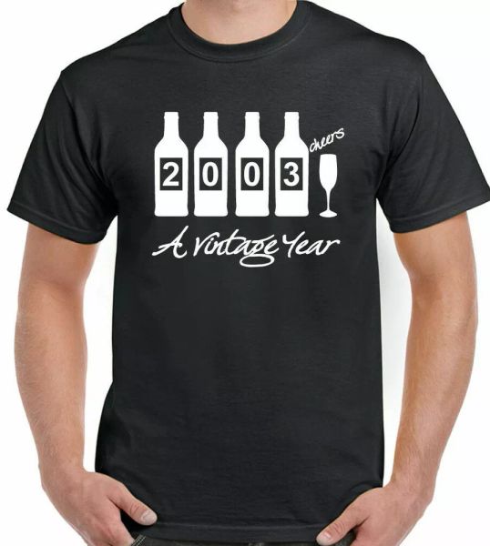 

bottles 2003 mens funny 18th birthday 18 years old gift, White;black