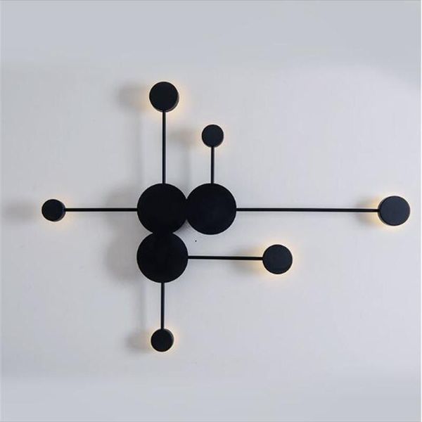 

wall lamp post-modern simple black/white aluminum led for living room bedroom aisle corridor lighting 2/3/6 heads 110/220v 2301