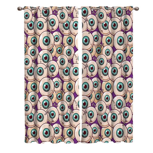 

curtain & drapes the zombie eye window treatments curtains valance living room bathroom fabric decor kids swag panels with grommets