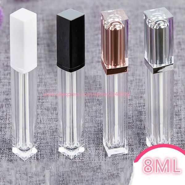 

storage bottles & jars 30pcs square lip glaze tube empty bottle diy high class pattern black white silver gold cap