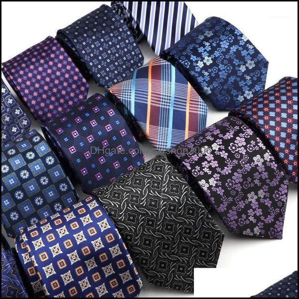 

neck aessoriesneck ties fashion polyester necktie for men business meeting formal striped dot floral 8cm jacquard tie daily wear cravat suit, Blue;purple