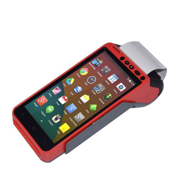

handheld android 7.1 portable terminal with printer 4g wifi bluetooth device printers