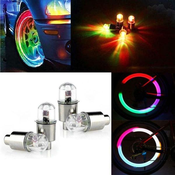 

interior&external lights 4.3cm wheel led light tyre 4pcs accessories air valve auto cap