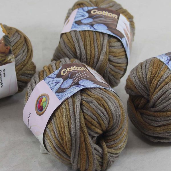 

sale lot 4 ballsx50g special thick worsted 100% cotton yarn hand knitting gray peru 422-43-4, Black;white