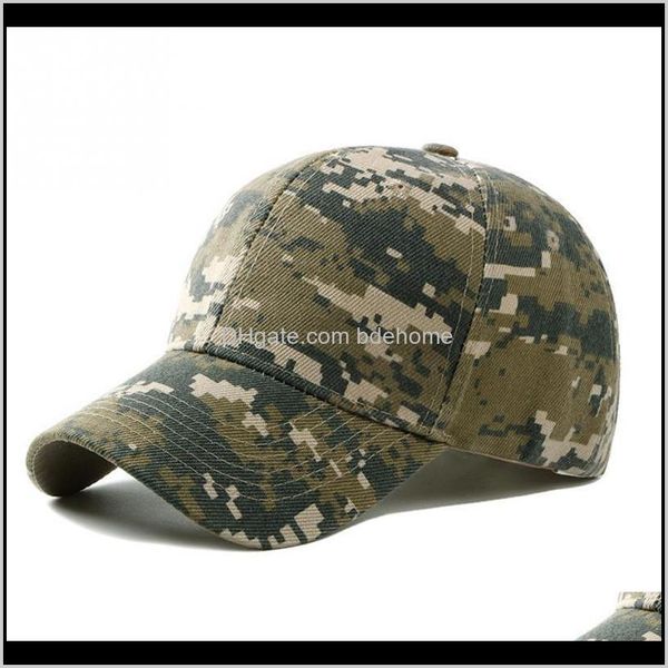 Top Şapka Kapaklar Şapka, Atkılar Eldiven Moda Aessories Bırak Teslimat 2021 Erkek Kadın Ordu Kamuflaj Camo Casquette Tırmanma Beyzbol Şapkası Hun