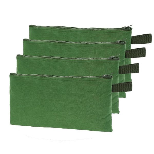 

storage bags 600d polyester 4pcs green heavy duty multi-purpose canvas zipper tool pouches organize