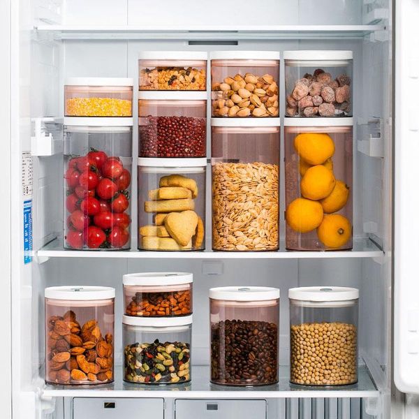 

storage bottles & jars plastic bottle grain dried goods transparent snack with lid container sealed can box jar