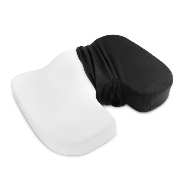 Cuscini per sedie in memory foam per ufficio domestico Cuscino per seggiolino auto portatile per esterni Cuscino ortopedico per coccige Cuscino traspirante per sollievo dal mal di schiena / Decorazione