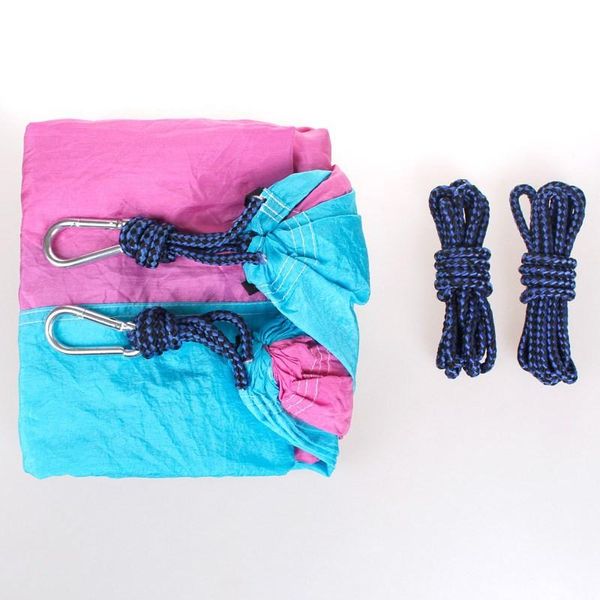 

camp furniture 1set 260*140cm double hammock outdoor camping parachute leisure sleeping travel hanging bed garden supplies