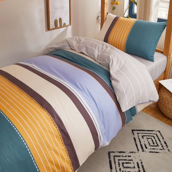 

bedding sets simple style bed linen set students dormitory 3pcs/set cotton single comfortable pillowcase sheet duvet cover