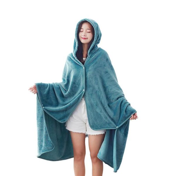 

blankets hooded blanket shawl napping flannel hoodie